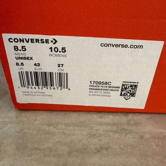 Converse High-Tops in Beige and Off-White - Picture 7 of 7
